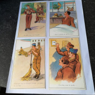 5 Cartes Humor Militair - Serie 150 - Illustrator A. Balance (France M. D. Paris) 19?? - Humor