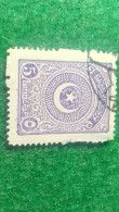 TÜRKİYE- 1922   AYYILDIZ     5  PİA    DAMGALI - Usados