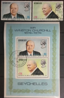 Seychelles 1974 Churchill Set & Minisheet FU - Seychellen (...-1976)