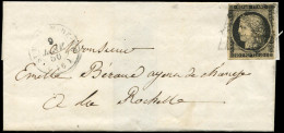 Let EMISSION DE 1849 - 3    20c. Noir Sur Jaune, Obl. GRILLE S. LSC, Càd T15 ST M(ARTIN)-DE-RE 9/1/50, TB - 1849-1876: Periodo Classico