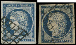 EMISSION DE 1849 - 4 Et 4a, Obl. GRILLE, TB - 1849-1850 Cérès