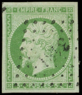 EMPIRE NON DENTELE - 12    5c. Vert, Belles Marges, Obl. PC, TTB - 1853-1860 Napoléon III.