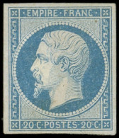 (*) EMPIRE NON DENTELE - 14A  20c. Bleu, TB. Br - 1853-1860 Napoleone III