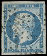 EMPIRE NON DENTELE - 15   25c. Bleu, Obl. Etoile, TB - 1853-1860 Napoléon III