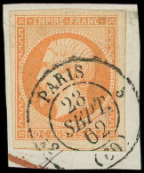 EMPIRE NON DENTELE - 16   40c. Orange, Obl. Càd 3e PARIS 3 23/9/62 S. Fragt, Frappe Sup. - 1853-1860 Napoleone III