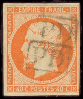EMPIRE NON DENTELE - 16   40c. Orange, Obl. Cachet PD Encadré, 2 Frappes, TB - 1853-1860 Napoleone III