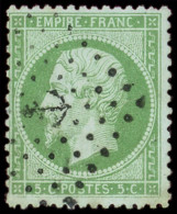 EMPIRE DENTELE - 20    5c. Vert, Obl. ANCRE, TTB - 1862 Napoleon III