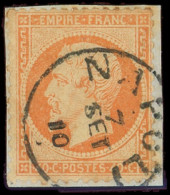 EMPIRE DENTELE - 23   40c. Orange, Obl. Càd NAPOLI 7/9/10 S. Fragt, TB - 1862 Napoléon III.