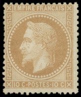 * EMPIRE LAURE - 28B  10c. Bistre, T II, Décentré, Sinon TB. J - 1863-1870 Napoleon III Gelauwerd