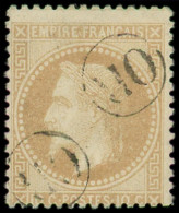 EMPIRE LAURE - 28B  10c. Bistre, T II, Obl. OR 2 Fois, TB. J - 1863-1870 Napoleon III Gelauwerd