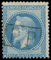 EMPIRE LAURE - 29B  20c. Bleu, T II, Obl. Cachet PP Encadré, TB - 1863-1870 Napoléon III. Laure