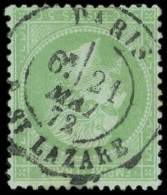 EMPIRE LAURE - 35    5c. Vert Pâle Sur Bleu, Obl. Càd R. St Lazare 21/5/72, TTB - 1862 Napoléon III.