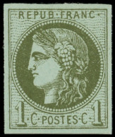 * EMISSION DE BORDEAUX - 39B   1c. Olive, R II, TB - 1870 Ausgabe Bordeaux