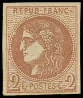 * EMISSION DE BORDEAUX - 40B   2c. Brun-rouge, R II, Petite Variété D'impression, TB - 1870 Emission De Bordeaux