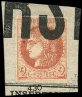 EMISSION DE BORDEAUX - 40B   2c. Brun-rouge, R II, Obl. TYPO S. Fragt, TB. C - 1870 Emission De Bordeaux