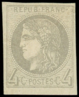 * EMISSION DE BORDEAUX - 41B   4c. Gris, R II, Forte Ch., TB - 1870 Emisión De Bordeaux