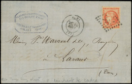 Let EMISSION DE BORDEAUX - 48d  40c. ROUGE-SANG Clair, Obl. GC 55 S. LAC, Càd T17 ALBI 10/8/71, P Touchant Le Cadre, TTB - 1849-1876: Période Classique