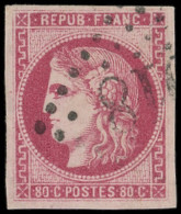 EMISSION DE BORDEAUX - 49c  80c. Rose Carminé, Obl. GC, TB - 1870 Emission De Bordeaux