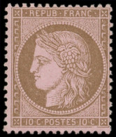 * CERES DENTELE - 58   10c. Brun Sur Rose, Frais Et TB - 1871-1875 Cérès