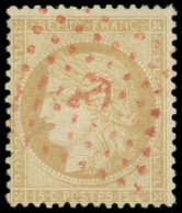 CERES DENTELE - 59   15c. Bistre, Obl. ANCRE Rouge, Clair, Aspect TB - 1871-1875 Ceres