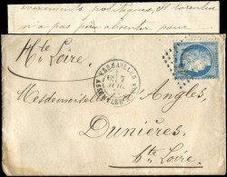 Let CERES DENTELE - 60A  25c. Bleu, T I, Obl. AS.NA S. Env. Avec Corresp., Càd VERSAILLES ASSEMBLEE NATle 7/7/74, TB - 1849-1876: Classic Period