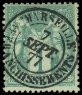 TYPE SAGE - 61    1c. Vert, Obl. Càd 7/9/77, TB - 1876-1878 Sage (Typ I)