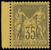 ** TYPE SAGE - 93   35c. Violet Noir Sur Jaune, Bdf, Très Bon Centrage, Superbe, C - 1876-1898 Sage (Type II)