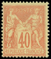 * TYPE SAGE - 94   40c. Rouge-orange, TB - 1876-1898 Sage (Type II)