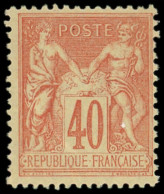 * TYPE SAGE - 94   40c. Rouge-orange, Légère Adh., TB - 1876-1898 Sage (Type II)