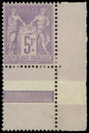 * TYPE SAGE - 95    5f. Violet Sur Lilas, Cdf Interp., Inf. Ch., TTB - 1876-1898 Sage (Type II)