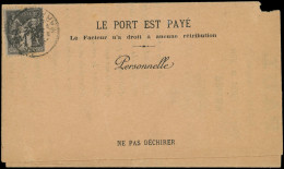 Let TYPE SAGE SUR LETTRES - N°83 Défx Obl. REIMS 30/9/93 Sur Imprimé Sans Adresse, Mention "LE PORT EST PAYE/Le Facteur  - 1877-1920: Période Semi Moderne