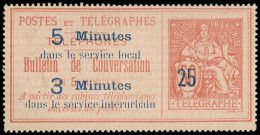 (*) TELEPHONE - Téléphone 14 : 25 S. 50c. Rouge Sur Rose, TB - Telegraph And Telephone