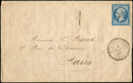 Let OBLITERATIONS PAR DEPARTEMENTS - 45/LOT & GARONNE N°14A Obl. PC 3329 S. LAC, Càd T22 LE TEMPLE-S-LOT 2/4/59, TB - 1849-1876: Période Classique