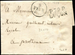 Let OBLITERATIONS PAR DEPARTEMENTS - 79/VENDEE MP P.79P./LUCON Sur LAC, Dateur A 9/2/28 - 1849-1876: Classic Period