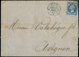 Let LETTRES DE PARIS - N°22 Obl. Etoile S. LAC, Càd J PARIS J * 11/3/62, Le Tout En BLEU, TB - 1849-1876: Classic Period