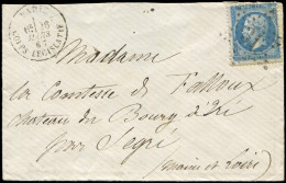 Let LETTRES DE PARIS - N°22 Obl. ETOILE 31 S. Env., Càd CORPS LEGISLATIF 26/3/67, TB - 1849-1876: Classic Period