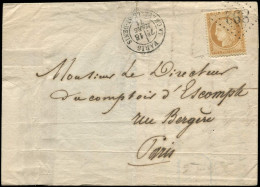 Let La Commune De Paris - Commune De Paris N°36 10c. Bistre, Petite Variété D'impression, Obl. GC 892 S. LAC, Càd PARIS/ - War 1870