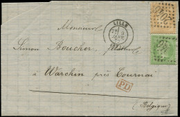 Let DESTINATIONS - N°20 Et 59 Obl. GC 2046 S. LAC, Càd T17 LILLE 9/1/72, Càd FRANCE PAR TOURNAY 10/1 Pour WARCHIN, TTB - 1849-1876: Periodo Classico