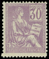 ** EMISSIONS DU XXe SIECLE - 115   Mouchon, 30c. Violet, TB - Unused Stamps