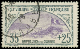 EMISSIONS DU XXe SIECLE - 152   1ère Série Orphelins, 35c. + 25c. Ardoise Et Violet, Obl., TB - Usati