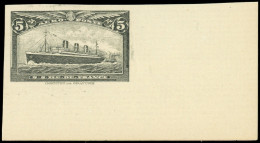 (*) POSTE AERIENNE - 4A  Ile De France, 5f., ESSAI NON EMIS, En Noir, Non Dentelé, Cdf, TB - 1927-1959 Mint/hinged