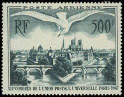 ** POSTE AERIENNE - 20  U.P.U., 500f. Vert Foncé, TB - 1927-1959 Ungebraucht