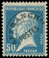 ** PREOBLITERES - 68  Pasteur, 50c. Bleu, TB - 1893-1947