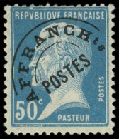 * PREOBLITERES - 68  Pasteur, 50c. Bleu, TB - 1893-1947