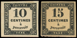 * TAXE - 2 Et 3, 10c. Et 15c. Noir Typo T I, TB - 1859-1959 Nuovi