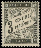 ** TAXE - 12   3c. Noir, TB - 1859-1959 Neufs