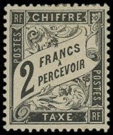 * TAXE - 23   2f. Noir, Très Bon Centrage Et Très Frais, TB. S - 1859-1959 Mint/hinged