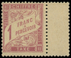 * TAXE - 39   1f. Rose Sur Paille, Inf. Ch., Bdf, TB - 1859-1959 Mint/hinged