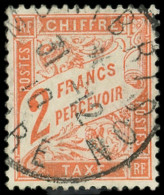 TAXE - 41   2f. Vermillon, Obl. Càd 31/12/10, TB - 1859-1959 Used