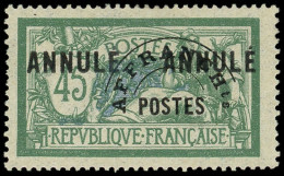 * COURS D'INSTRUCTION - Préo 44-CI 1 45c. Vert Et Bleu, Surch. ANNULE 2 Fois, TB - Lehrkurse